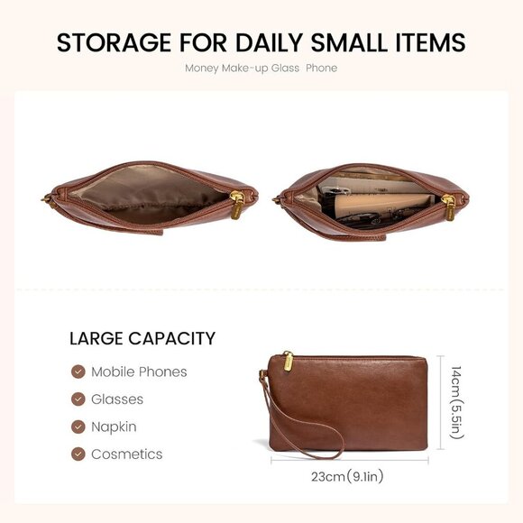 Laptop Tote Bag for Women, Vintage Leather Purse, Computer Briefcase, Waterproof - Picture 5 of 7